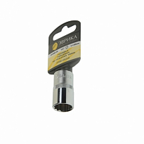 Головка торцевая 16мм 1/2"DR 12-гранная (держатель) ЭВРИКА /1/20